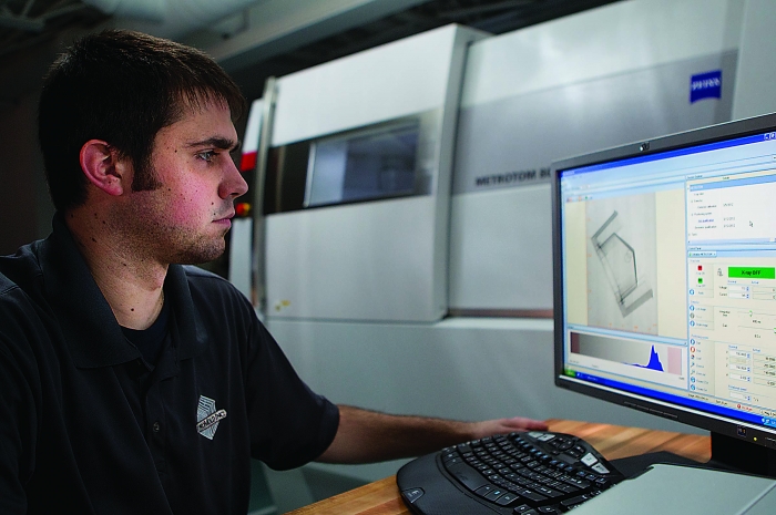 ct scanning metrology 3d changes scan workpiece analyzes technician proscan courtesy
